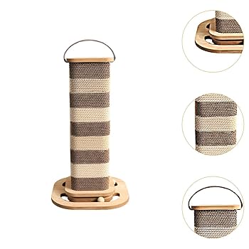 琴柱＋猫足セット Amazon | ECCIBOUN 直径7.4cm 猫 爪とぎ 交換用 ポール 麻